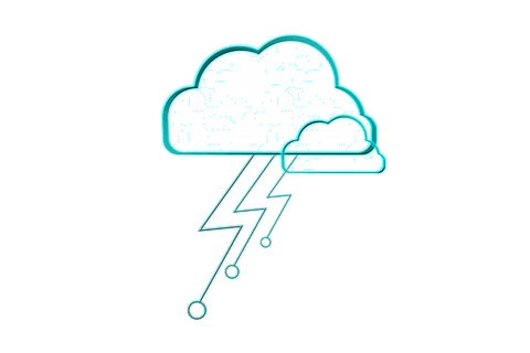 Digital Cloud Computing with Lightning on Transparent Background - Download Free Stock Videos Pikwizard.com