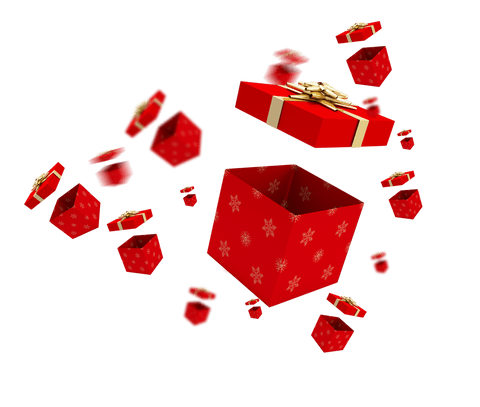 transparent christmas presents with decorative red boxes illustration - Download Free Stock Videos Pikwizard.com
