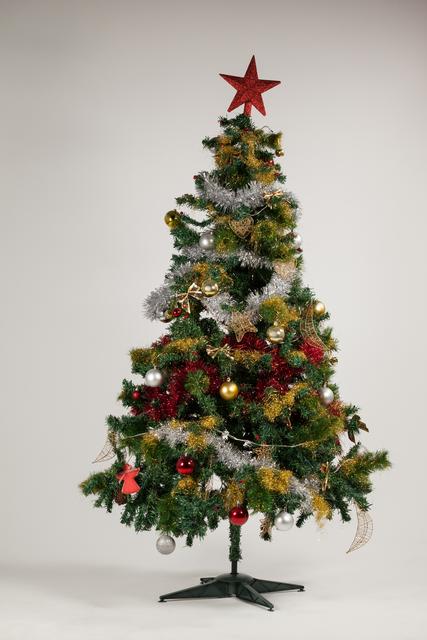 Decorated Christmas Tree with Star Topper - Download Free Stock Photos Pikwizard.com