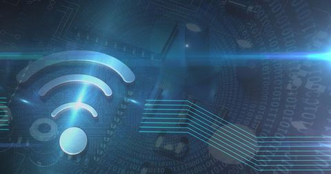 WiFi Connectivity Symbol with Digital Business Energy - Download Free Stock Images Pikwizard.com