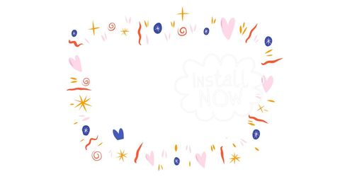 Colorful Doodle Border with Playful Shapes for Creative Projects - Download Free Stock Images Pikwizard.com