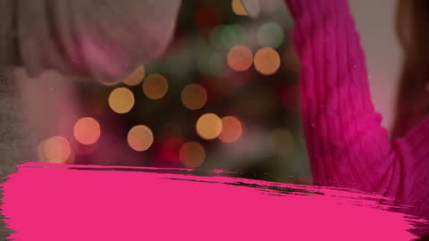 Christmas Tree Decor and Falling Snow Animation