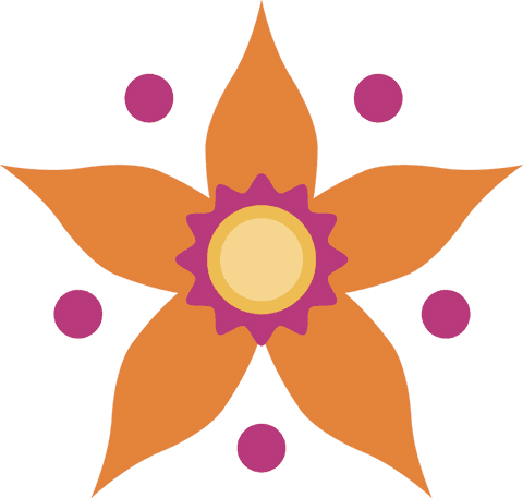 transparent background geometric flower with orange petals - Download Free Stock Videos Pikwizard.com