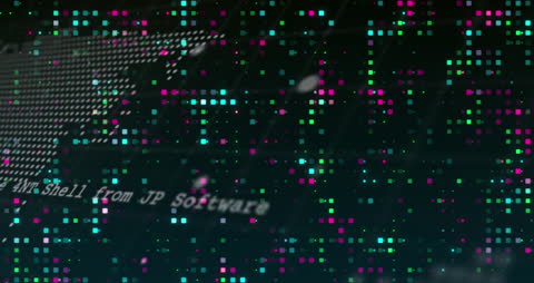 Abstract Digital World Map with Dynamic Data Visuals