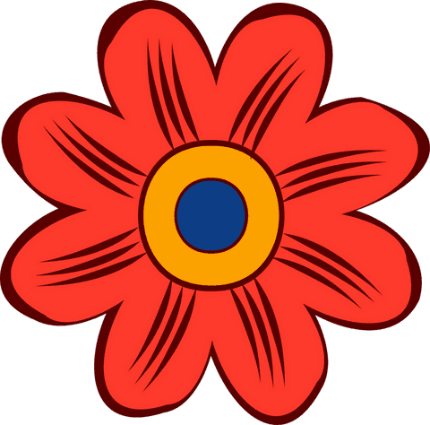 bold cartoon flower illustration on transparent backdrop - Download Free Stock Videos Pikwizard.com