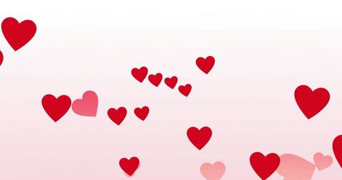 Red Hearts Floating on White Background for Romantic Celebrations - Download Free Stock Images Pikwizard.com