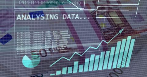 Data Analysis Over Euro Currency with Digital Graphs - Download Free Stock Images Pikwizard.com