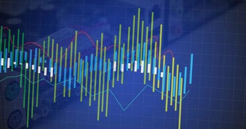Bar Chart with Line Graph on Automotive Technology Background