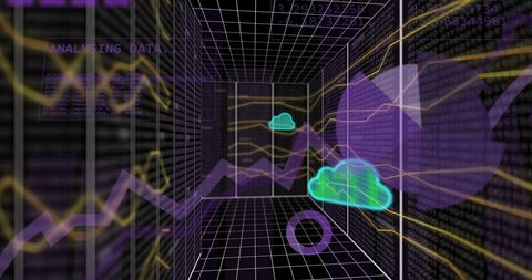 Futuristic Data Analysis and Cloud Computing Concept - Download Free Stock Images Pikwizard.com