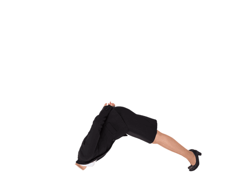 flexible businesswoman bending on transparent background - Download Free Stock Videos Pikwizard.com