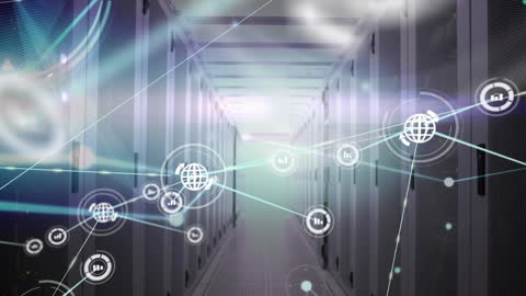 Animated Data Connections in Server Room Environment