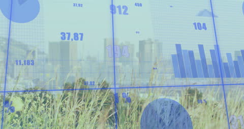 Financial Data and Cityscape Overlay Concept