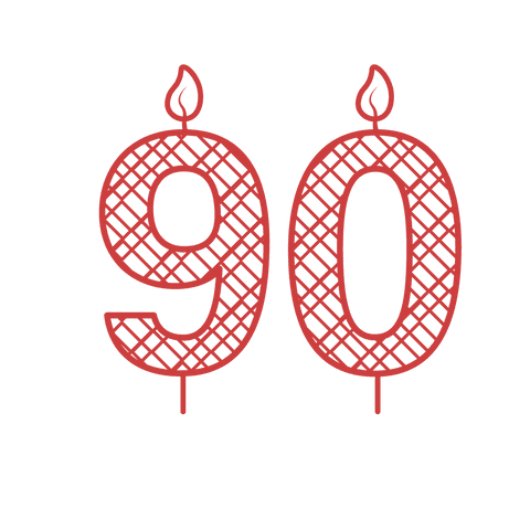 number 90 candle illustration on transparent background - Download Free Stock Videos Pikwizard.com