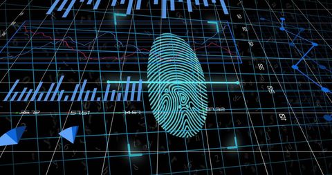 Futuristic Fingerprint Technology with Data Visualization - Download Free Stock Images Pikwizard.com