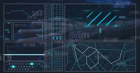 Futuristic Interface with Data and Hand Elements - Download Free Stock Images Pikwizard.com