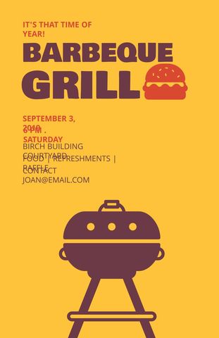 Creative Barbecue Grill Promotion Flyer with Burger Icon - Download Free Stock Templates Pikwizard.com