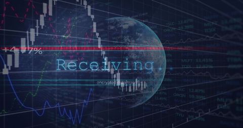 Global Data Processing Interface Concept with Earth - Download Free Stock Images Pikwizard.com