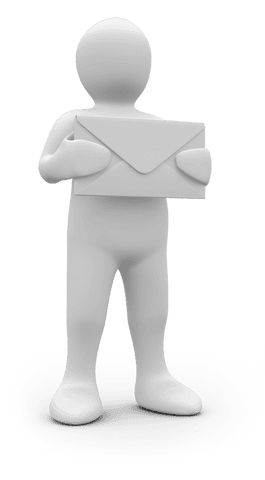 3d white figure holding envelope on transparent background - Download Free Stock Videos Pikwizard.com