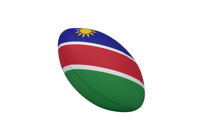 Namibian Flag on Rugby Ball Digital PNG Illustration Transparent - Download Free Stock Videos Pikwizard.com