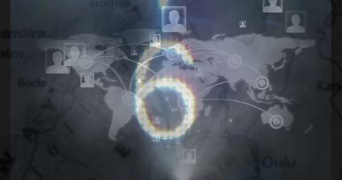 Global Connection Network with Digital Countdown Effect - Download Free Stock Images Pikwizard.com