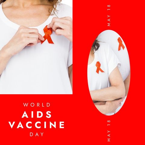 World AIDS Vaccine Day Awareness with Red Ribbon - Download Free Stock Templates Pikwizard.com