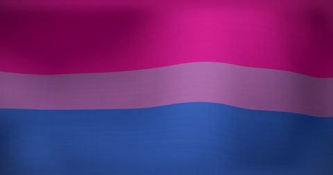 Waving bisexual pride flag in motion