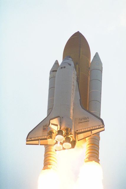 Space Shuttle Discovery Lifting Off to Mir Space Station - Download Free Stock Photos Pikwizard.com