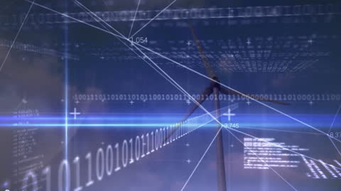 Digital Data Overlay on Wind Turbine Imagery