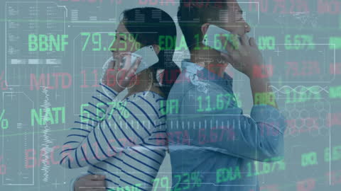 Diverse Individuals Using Smartphones with Transparent Financial Data Overlay