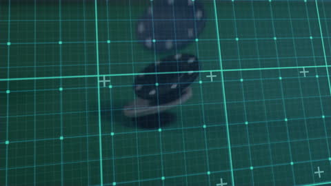 Digital Data Overlay Casino Theme with Chips