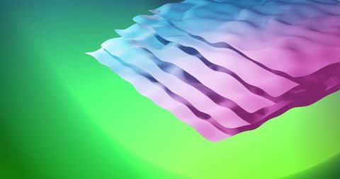 Vibrant Abstract Layers Over Fluctuating Green Background