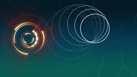 Futuristic Digital Interface with Abstract Elements