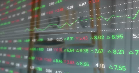 Digital Finance Data and Stock Market Chart Visualization