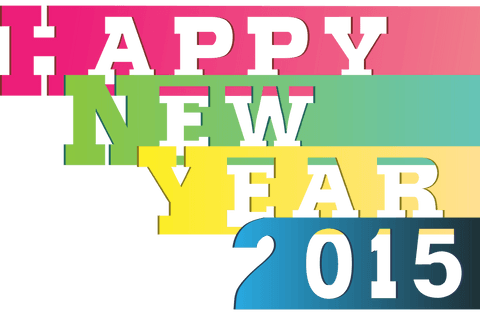 vibrant happy new year 2015 text on transparent background - Download Free Stock Videos Pikwizard.com