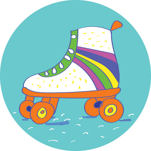 colorful roller skate illustration on transparent background - Download Free Stock Videos Pikwizard.com