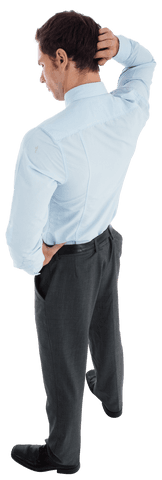Caucasian Businessman Pondering Isolated Transparent Background - Download Free Stock Videos Pikwizard.com