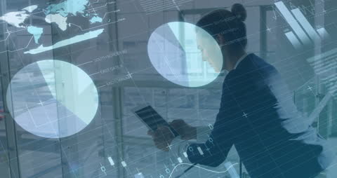 Digital Interface with Financial Data Overlays in Office Center