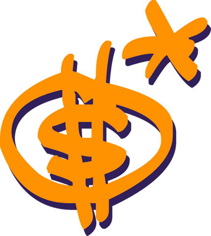playful dollar symbol with orange ring on transparent background - Download Free Stock Videos Pikwizard.com