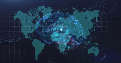 Digital Brain Connected Across Global Network - Download Free Stock Images Pikwizard.com