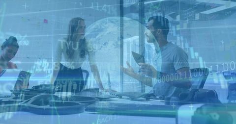 Team Collaboration in Cutting-edge Office Environment