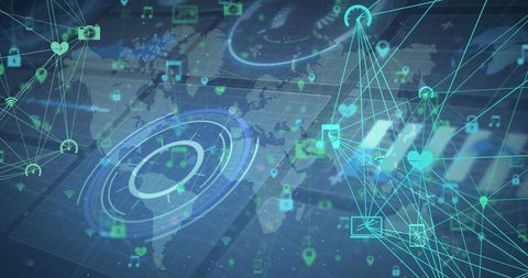 Global Digital Network and Data Processing Concept Map - Download Free Stock Images Pikwizard.com