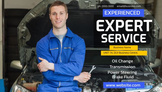 Professional Mechanic Offering Expert Automotive Services in Workshop - Download Free Stock Templates Pikwizard.com