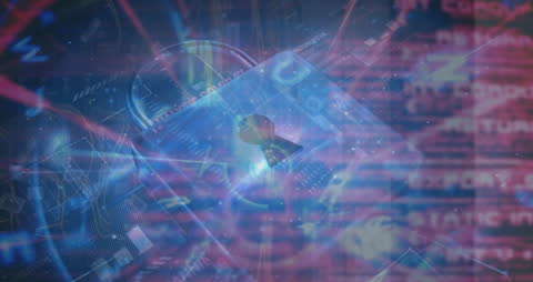 Digital Padlock Internet Security Concept