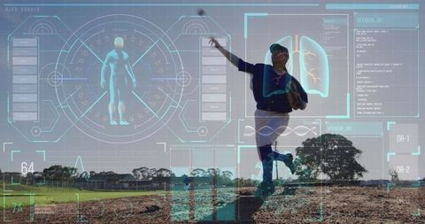 Digital Interface Analyzing Female Baseball Player Performance Statistics