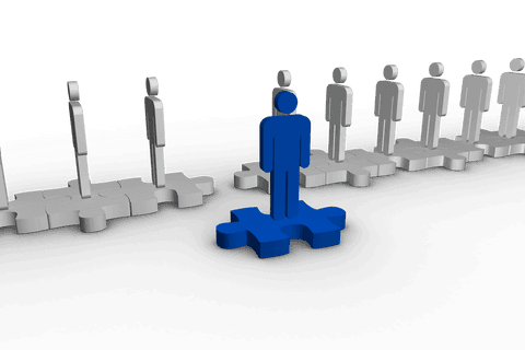 unique blue figurine standing on puzzle piece in transparent comparison - Download Free Stock Videos Pikwizard.com