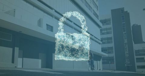 Digital Network Secures Data in Urban Architecture Setting - Download Free Stock Images Pikwizard.com