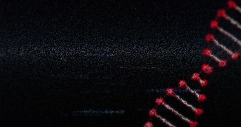 Futuristic DNA Strand with Data Matrix Interface - Download Free Stock Images Pikwizard.com