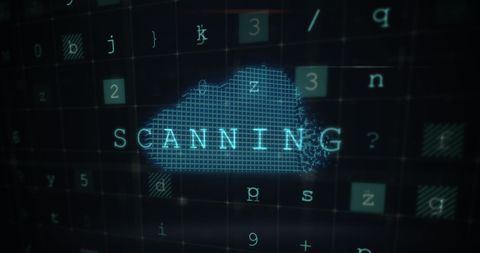 Digital Cloud and Data Scanning Visualization - Download Free Stock Images Pikwizard.com