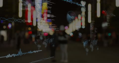 Global Data Connections Visualized in Urban Setting