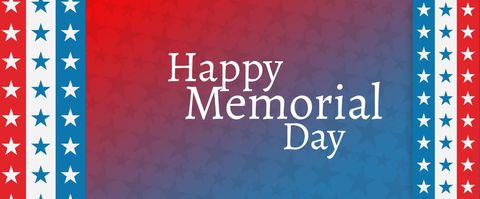 Patriotic Memorial Day Greeting with American Flag Colors - Download Free Stock Templates Pikwizard.com